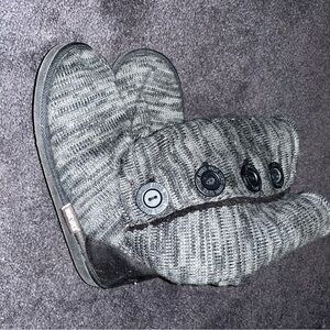 Munchkin Gray Ankle Boots with Button Detail